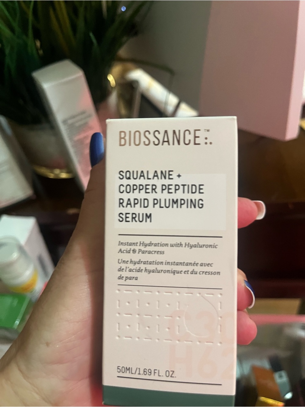 Biossance Squalane + Copper Peptide Serum - Pink and Green Accents
